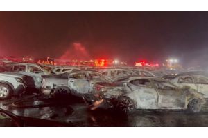На автомобильном аукционе в США сгорели 58 машин