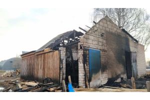 В Жлобине при пожаре поврежден склад частного предприятия