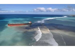 Около 1 тыс. т нефтепродуктов вытекло в океан у побережья Маврикия