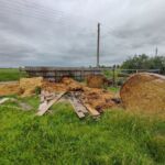 В Добрушском районе сгорело два рулона соломы. Из-за чьей-то неосторожности