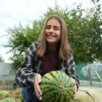 Школьница из Гомельского района вырастила арбузы из семян, переданных с бахчи Александра Лукашенко